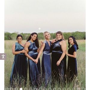 Revelry Micah Convertible Velvet bridesmaids dress